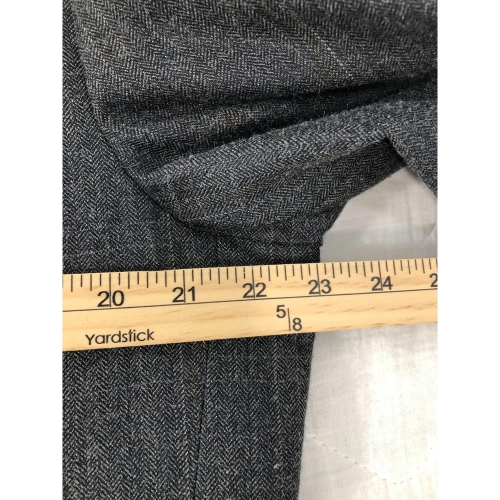 Chaps Ralph Lauren Blazer Mens 42S Gray Plaid Herringbone Sport Coat Suit Jacket